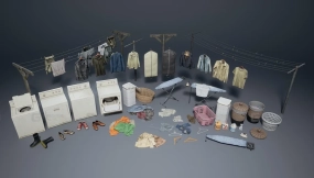【UE】洗衣房VOL.2 衣服（Nanite与Low Poly） Laundry VOL.2 - Home Laundry (Nanite and Low Poly)