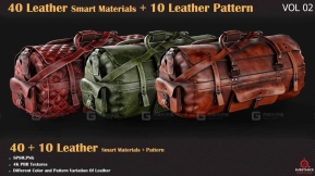 40款Substance Painter皮革皮质皮包专用SPSM智能材质