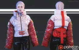 3套赛博朋克女士太空外套 Design NO1