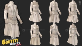 女士皮衣外套裙子套装