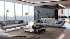 现代装饰客厅-Modern Deco Living Room