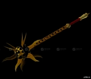 黄金晨星锤 - Golden Morning Star 3D model-9