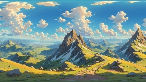 【UE】50 张动画风格化动漫背景HDRI  50 HDRI Anime Panoramas