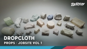 【UE】工地场景 VOL.1防尘布 Jobsite VOL.1 – Dropcloth (Nanite & Low Poly)