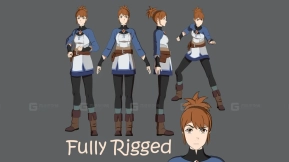 完全绑定的Dota 2玛西-Fully Rigged Marci From Dota 2