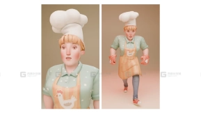 风格化绑定的面包师-Baker Stylised Rigged