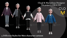 5+卡通男士卫衣衬衫裤子角色服装套装