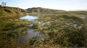 【UE】MW 草甸湿地景观  MW Meadow Wetlands Landscape