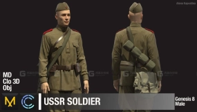 苏联士兵军服靴子背包帽子服装 USSR Soldier uniform