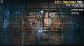 24种无缝科幻硬表面墙壁面板贴图 TilesMaterials Vol.1