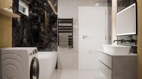 场景-现代浴室内部 - Scene- Modern Bathroom Interior