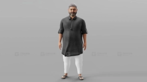 身着库尔塔的动画巴基斯坦男子-Animated Pakistani Man In Kurta