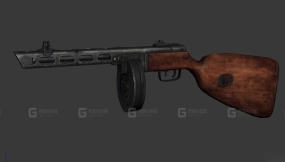 波波沙冲锋枪-PPSH 3D model-15