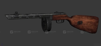 波波沙冲锋枪-PPSH 3D model-15