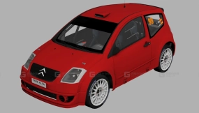雪铁龙C2 R2 - Citroen C2 R2 3D model-193