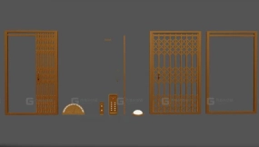 电梯老式闸门电梯带材质FBX格式 Elevator Old Style Gate Elevator With Material FBX Format