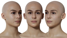 写实女性头像扫描模型01 HD Female 3D Head Model 01