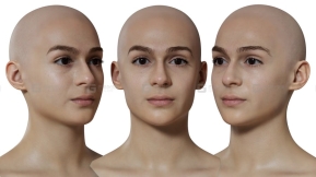 写实女性头像扫描模型01 HD Female 3D Head Model 01