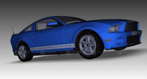 2010福特谢尔比GT500 - 2010 Ford Shelby GT500 3D model-14