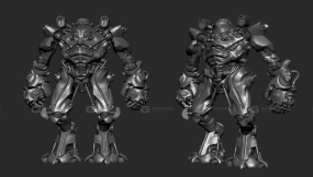 zbrush硬表面机械战士机器人模型