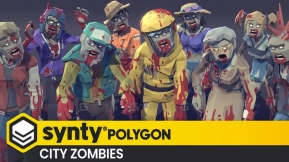 【UE】多边形 - 城市僵尸 - 低多边形城市僵尸角色包  POLYGON - City Zombies - Low Poly Urban Zombie Character Pack