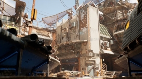 【UE】科幻铁路终点站设施  Scifi Railroad Terminal Facility (Nanite)