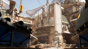 【UE】科幻铁路终点站设施  Scifi Railroad Terminal Facility (Nanite)