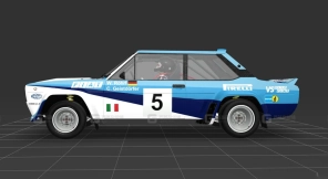 1980年费亚特131阿巴斯 - 1980 Fiat 131 Abarth 3D model-11