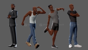 Maya风格化角色绑定人物模型 Mukuru – character rig for maya