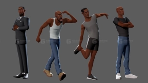 Maya风格化角色绑定人物模型 Mukuru – character rig for maya