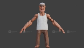 风格化德西大力士角色-Stylized Desi Strongman Characte
