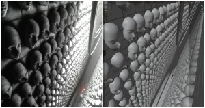受漫画启发的超现实3D人脸墙壁