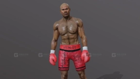 3D绑定拳击手角色 - 3D Rigged Boxer Character
