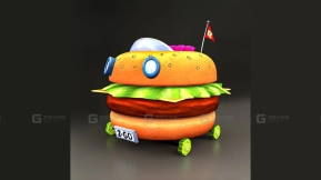 海绵宝宝汉堡车 - Spongebob Patty Wagon 3D model-53