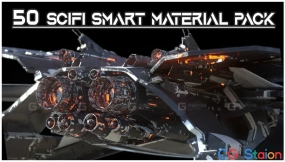独特高品质飞船金属科幻智能材质球 50 scifi smart materials pack
