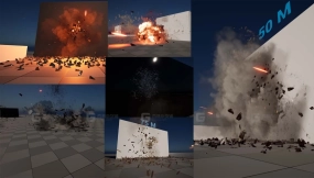 【UE】真实子弹穿透与冲击特效包 Realistic Bullet Pierce & Impact FX Pack