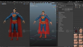 超人绑定模型 Superman Rigged Model