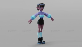 风格化女孩角色——赛博时尚-Stylized Girl Character – Cyber Fashion