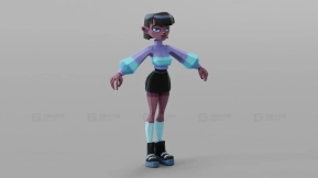 风格化女孩角色——赛博时尚-Stylized Girl Character – Cyber Fashion