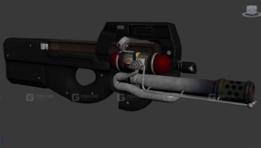 P90火焰喷射器-P90 Flamethrower 3D model