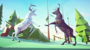 【UE】多边形艺术鹿  Poly Art Deer