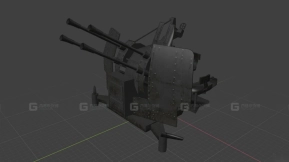 四联装Flak 38防空炮3D模型-49 - Flakvierling 38 3D model-49