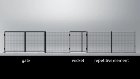铁丝网护栏围栏闸栏模型 Welded Wire Panel Fence