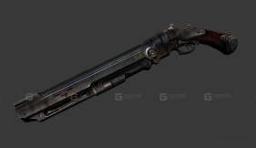 锯短霰弹枪3D模型-38 - Sawn-off shotgun 3D model-38