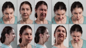 女性阿内特人体面部表情参考素材 Female_Anette human face expression reference