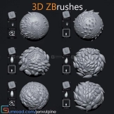 4种风格化毛发笔刷