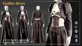 哥特复古衣服裙子套装 Gothic dress