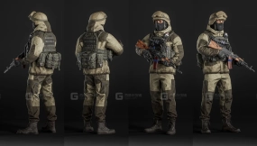 【UE】模块化警察匪徒人物角色武器FPS射击游戏资源包 Modular Bandits Pack