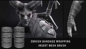 绑带绷带布料笔刷 Bandage Brush InsertMesh Set