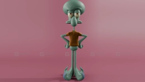 章鱼哥3D模型-Squidward Tentacles 3d Model